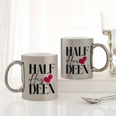 Love And Deen Personalized Metallic Couple Mugs (350ml) - Set Of 2
